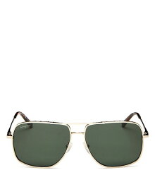 【送料無料】 フェラガモ メンズ サングラス・アイウェア アクセサリー Brow Bar Aviator Sunglasses 60mm Gold/Green