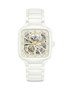 h fB[X ANZT[ rv RADO True Square Watch 38mm Gold/White zCg