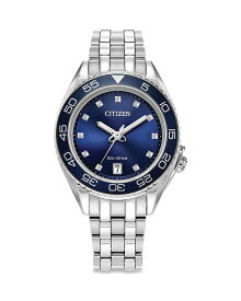 【送料無料】 シチズン レディース 腕時計 アクセサリー Sport Luxury Watch 35mm Blue/Silver