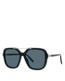 【送料無料】 ステラマッカートニー レディース サングラス・アイウェア アクセサリー Geometric Sunglasses 58mm Black/Blue Solid