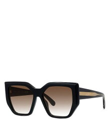 【送料無料】 ステラマッカートニー レディース サングラス・アイウェア アクセサリー Geometric Sunglasses 54mm Black/Brown Gradient