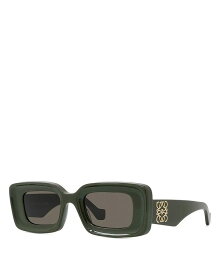 【送料無料】 ロエベ レディース サングラス・アイウェア アクセサリー Anagram Geometric Sunglasses 46mm Green/Brown Solid