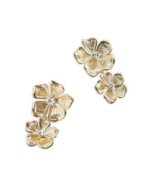 【送料無料】 バウブルバー レディース ピアス・イヤリング アクセサリー Take Your Pick Pave Flower Drop Earrings in Gold Tone Gold