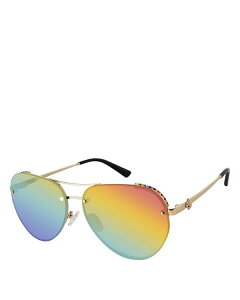 yz J[gWFCK[h fB[X TOXEACEFA ANZT[ Aviator Sunglasses 60mm Gold/Multi Mirrored Gradient