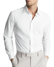 【送料無料】 レイス メンズ シャツ トップス Voyager Stretch Performance Solid Regular Fit Button Down Travel Shirt White