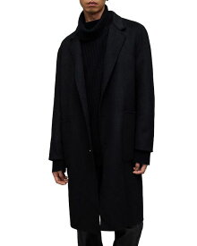 【送料無料】 オールセインツ メンズ コート アウター Stano Button Front Overcoat Black