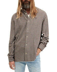 【送料無料】 オールセインツ メンズ シャツ トップス Wayanda Cotton Regular Fit Button Down Shirt Creek Brown