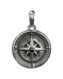 【送料無料】 デイビット・ユーマン レディース ネックレス・チョーカー・ペンダントトップ アクセサリー Men's Maritime Compass Amulet with Black Diamond Silver