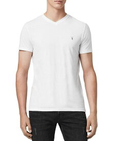 【送料無料】 オールセインツ メンズ Tシャツ トップス Tonic V-Neck Tee Optic White