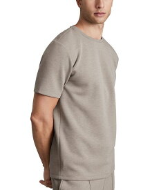 【送料無料】 レイス メンズ Tシャツ トップス Bradley Interlock Slim Fit Crewneck Tee Taupe