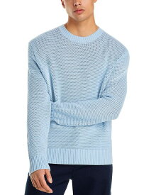 【送料無料】 フレーム メンズ ニット・セーター アウター Crewneck Long Sleeve Textured Sweater Light Blue