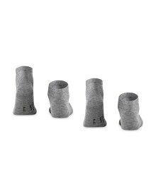 【送料無料】 ファルケ メンズ 靴下 アンダーウェア Happy Ankle Socks Pack of 2 Light Grey