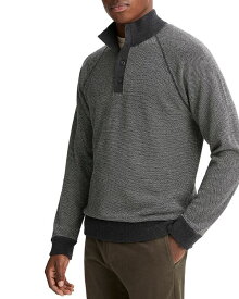 【送料無料】 ヴィンス メンズ ニット・セーター アウター Birdseye Four Button Pullover Sweater H Black/de