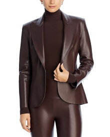 【送料無料】 ノーマカマリ レディース ジャケット・ブルゾン アウター Faux Leather Single Breasted Boy Fit Jacket Chocolate