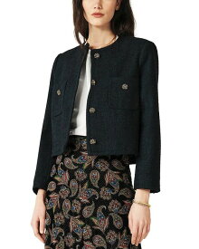 【送料無料】 バッシュ レディース ジャケット・ブルゾン アウター Meredith Cropped Boxy Jacket Navy