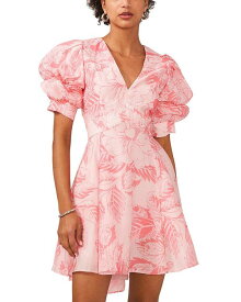 【送料無料】 ワンステイト レディース ワンピース トップス Bubble Sleeve Bubble Sleeve Fit and Flare Dress Rose Gauze