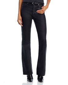 【送料無料】 エージー レディース デニムパンツ ジーンズ ボトムス Farrah Coated High Rise Bootcut Jeans in Leatherette Super Black Leatherette Super Black