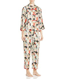 【送料無料】 ナトリ レディース ナイトウェア アンダーウェア Dynasty Mandarin Pajama Set Black Print