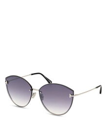 【送料無料】 トム・フォード レディース サングラス・アイウェア アクセサリー Evangeline Cat Eye Sunglasses 63mm Gray/Purple Mirrored Gradient