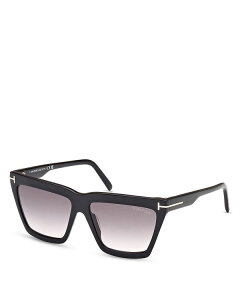 gEtH[h fB[X ANZT[ TOXEACEFA Black/Gray Gradient Tom Ford Eden Geometric Sunglasses, 56mm