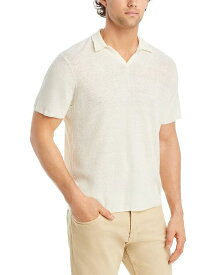 【送料無料】 オニア メンズ ポロシャツ トップス Open Collar Short Sleeve Linen Polo Shirt White