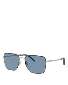 【送料無料】 オリバーピープルズ レディース サングラス・アイウェア アクセサリー R-2 Aviator Sunglasses 56mm Blue/Blue Solid