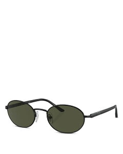 yz y\ fB[X TOXEACEFA ANZT[ Oval Sunglasses 55mm Black/Green Solid