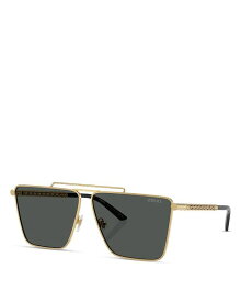 【送料無料】 ヴェルサーチ レディース サングラス・アイウェア アクセサリー Pillow Sunglasses 64mm Gold/Gray Solid