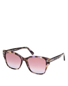 【送料無料】 トム・フォード レディース サングラス・アイウェア アクセサリー Elsa Butterfly Sunglasses 55mm Havana/Pink Gradient
