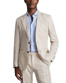 【送料無料】 レイス メンズ ジャケット・ブルゾン アウター Kin Linen Slim Fit Suit Jacket Stone