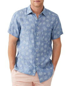 【送料無料】 ロッドアンドグン メンズ シャツ トップス Carleton Linen Printed Short Sleeve Shirt Chambray