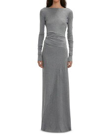 【送料無料】 ヴィクトリア ベッカム レディース ワンピース トップス Ruched Paneled Maxi Dress Grey Marl
