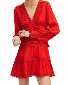 【送料無料】 オールセインツ レディース ワンピース トップス Zora Tiered Mini Dress Red