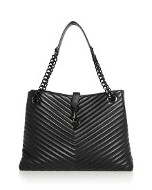 【送料無料】 レベッカミンコフ レディース トートバッグ バッグ Edie Chevron Quilted Leather Tote Black