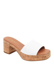 【送料無料】 アンドレア アース レディース サンダル シューズ Women's Cypress Slip On Platform High Heel Sandals White