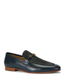 【送料無料】 カートジェイガーロンドン メンズ スリッポン・ローファー シューズ Men's Ali Woven Leather Loafers Navy