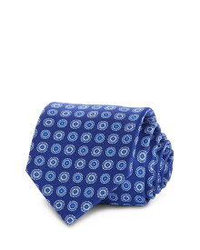 【送料無料】 デイビッドドナヒュー メンズ ネクタイ アクセサリー Circle Medallion Silk Classic Tie Navy