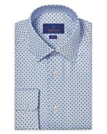 【送料無料】 デイビッドドナヒュー メンズ シャツ トップス Medallion Slim Fit Dress Shirt Blue