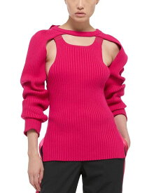 【送料無料】 ヘルムート ラング レディース ニット・セーター アウター Ribbed Shrug Sweater Fuchsia