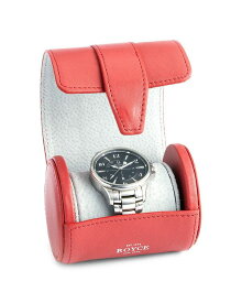 【送料無料】 ロイス レディース 腕時計 アクセサリー Leather Single Watch Travel Roll Case Red