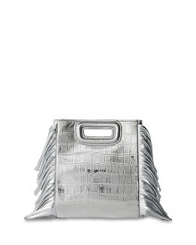 【送料無料】 マージュ レディース ハンドバッグ バッグ Mini M Croc Embossed Metallic Leather Small Handbag Silver