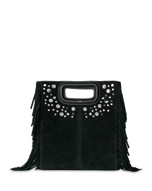 【送料無料】 マージュ レディース ショルダーバッグ バッグ M Studded Fringed Suede Shoulder Bag Black