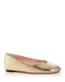 【送料無料】 バリー レディース パンプス シューズ Women's Ballyrina Square Toe Ballet Flats Gold