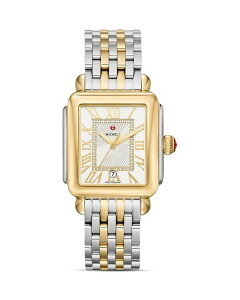 �~�b�V�F�� ���f�B�[�X �A�N�Z�T���[ �r���v MICHELE Deco Madison Watch 33mm White/Two Tone �z���C�g