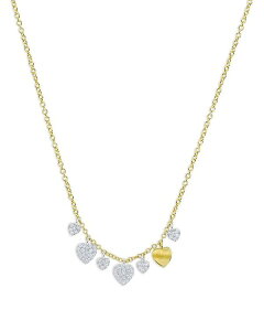 CeB fB[X ANZT[ lbNXE`[J[Ey_ggbv [X Meira T 14K White & Yellow Gold Diamond Multi Heart Statement Necklace 16-18" Gold/White zCg