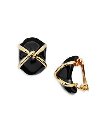 【送料無料】 ケネスジェイレーン レディース ピアス・イヤリング アクセサリー Color Clip On Stud Earrings in 22K Gold Plated Black/Gold