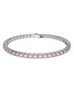 �X�����t�X�L�[ ���f�B�[�X �A�N�Z�T���[ �u���X���b�g�E�o���O���E�A���N���b�g Swarovski Matrix Pink Crystal Extra Large Tennis Bracelet in Rhodium Plated Pink/Silver �s���N