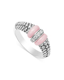 【送料無料】 ラゴス レディース リング アクセサリー Sterling Silver Pink Caviar Diamond & Pink Ceramic Bead Statement Ring Pink/Silver