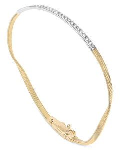 �}���R �r�`�F�S ���f�B�[�X �A�N�Z�T���[ �u���X���b�g�E�o���O���E�A���N���b�g Marco Bicego 18K White & Yellow Gold Marrakech Diamond Twist Bangle Bracelet Gold/White �z���C�g