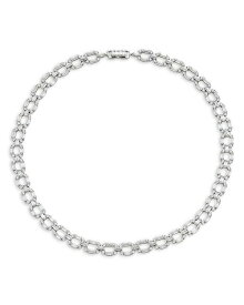 【送料無料】 ナディール レディース ネックレス・チョーカー・ペンダントトップ アクセサリー Gwen Cubic Zirconia Link Collar Necklace 16" Silver